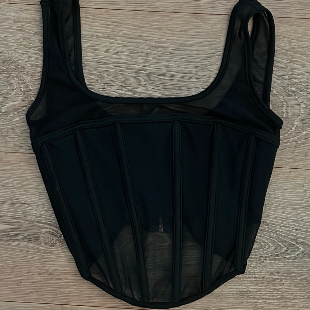 Mesh corset top